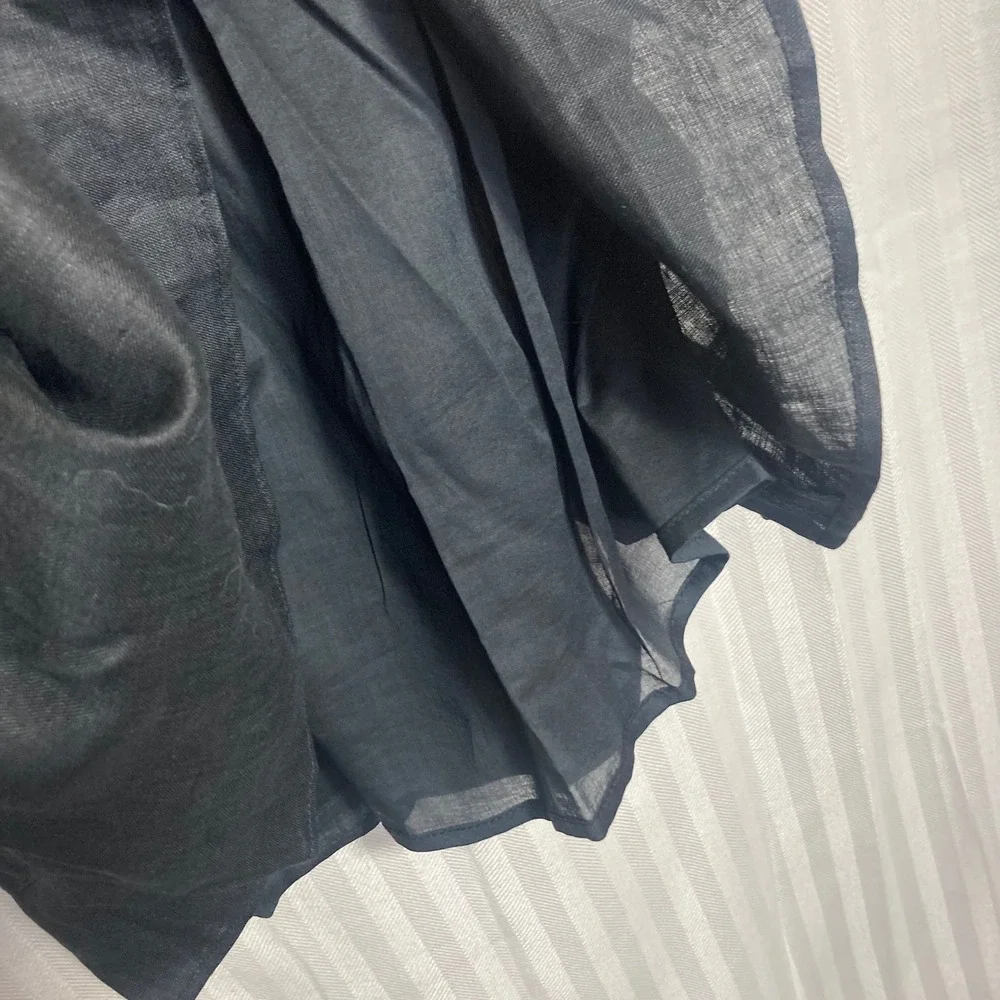 NWT Banana Republic Petite Black Off Shoulder Ruffle Linen‎ Romper S Retail $180